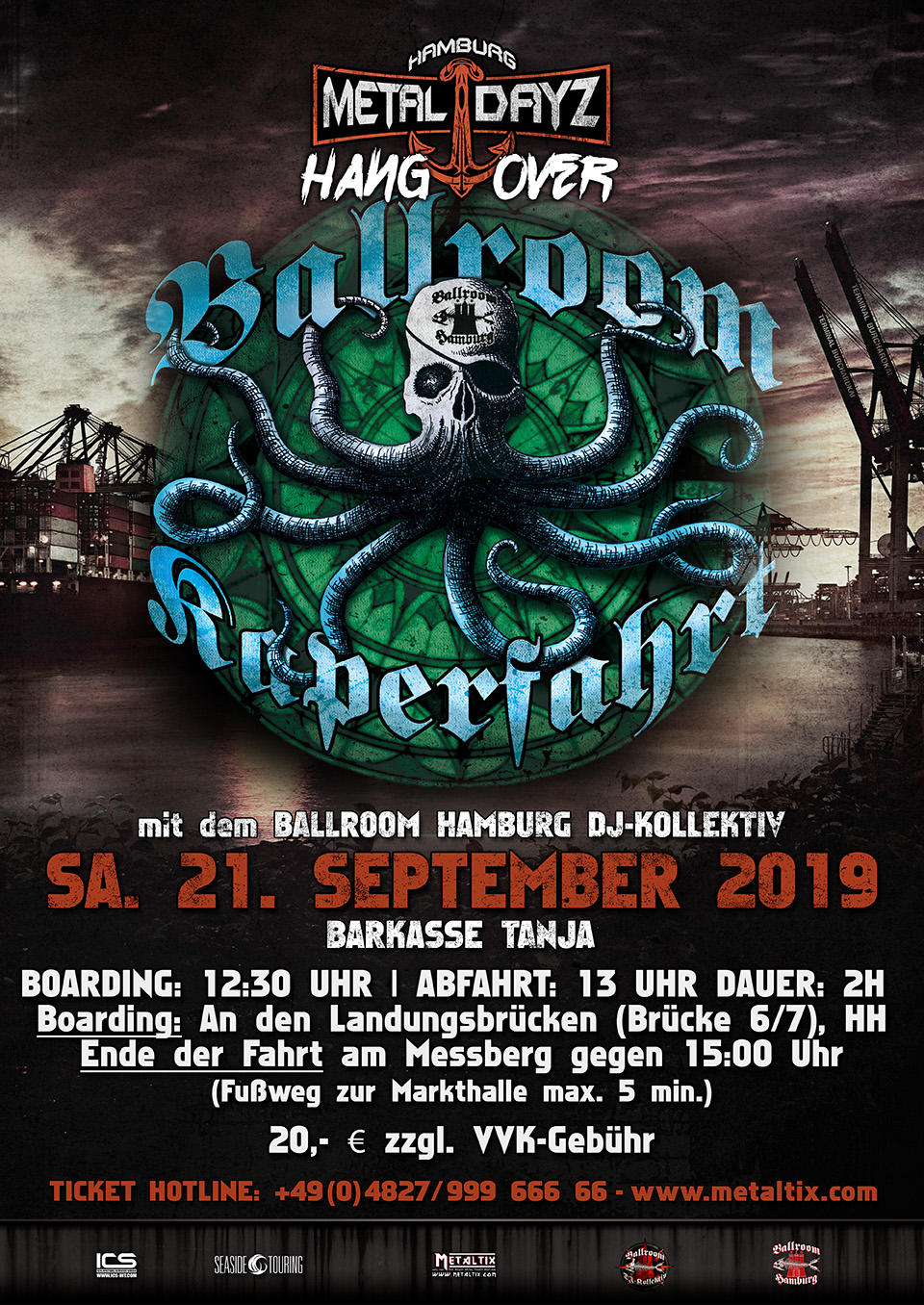 BALLROOM HAMBURG - HANGOVER KAPERFAHRT | www.metaltix.com